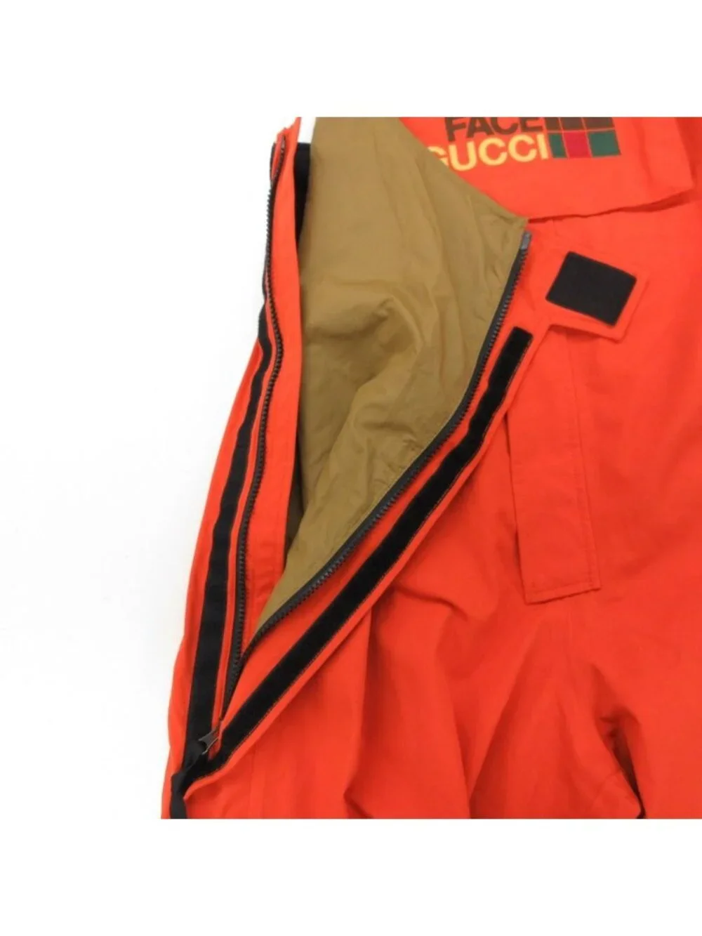 Gucci the North Face Overall Jumps Overalls Logo Embroidery Orange LL